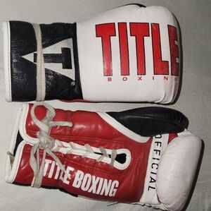 Title Boxing Gloves Red and White